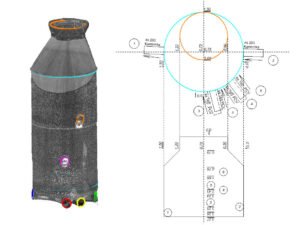 geometry measurement of 30 thousand sanitary wells